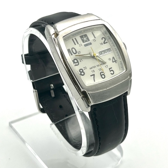 Unisex US Army Rectangular All Stainless Steel Watch Working - Picture 2 of 9